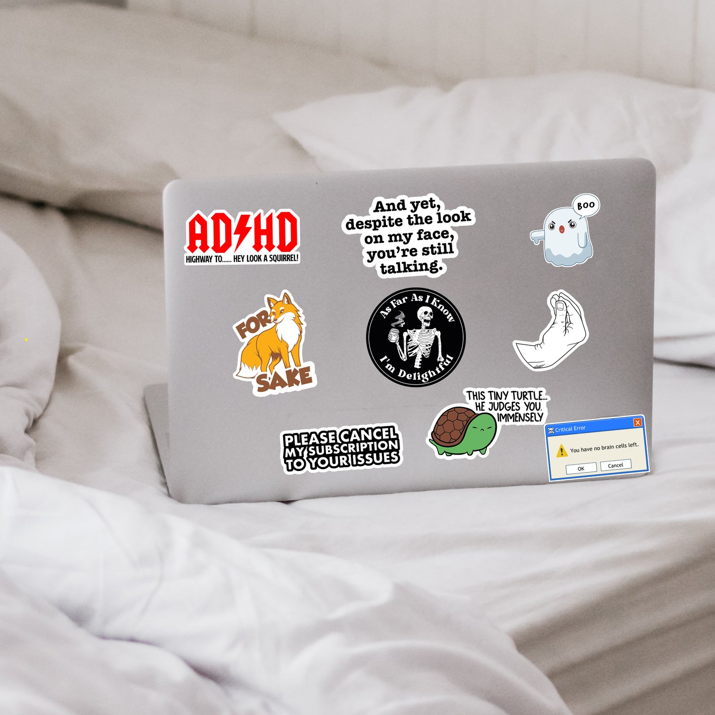 130PCS Funny Anti-Social Sticker Pack - Snarky, Sarcastic Bold Humor Vinyl Waterproof Meme stickers for laptop, computer, water bottle, ipad, phones bumper